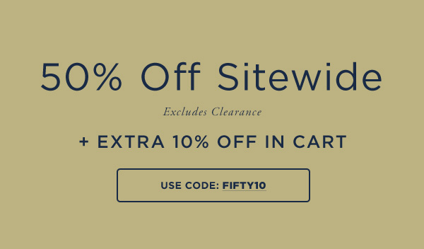 Save up to 50% Off Sitewide + EXTRA 15% Off in Cart
