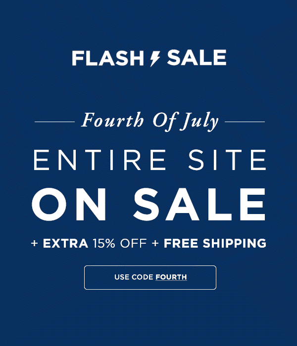 Flash Sale: Entire Site on Sale + EXTRA 15% Off + Free Shipping