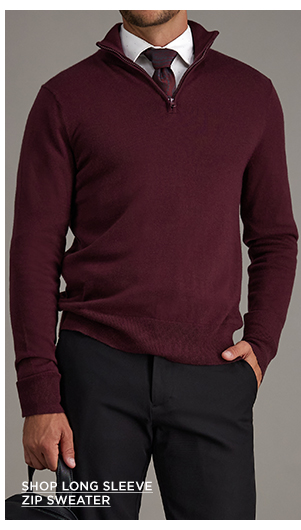 Shop Long Sleeve Zip Sweater